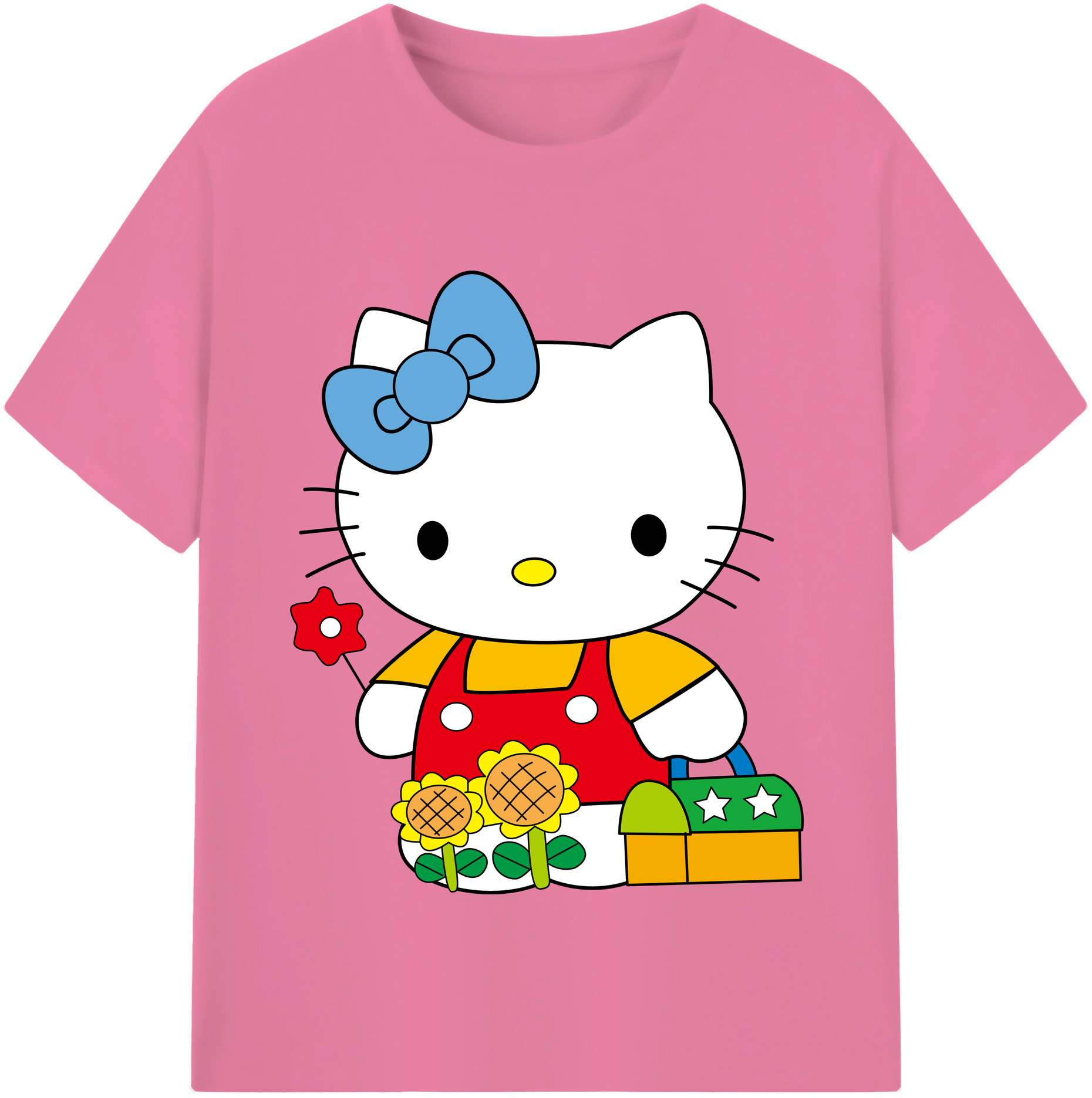 （画像用） Hello Kitty ハローキティ 綿100％半袖Tシャツ（フロントプリント）